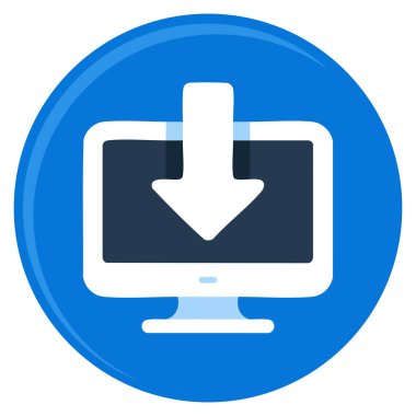 Kullanıcı arayüzü mobil uygulama web sitesi navigasyonu ve dijital eylem sembolü kullanımı için uygun düz tasarım vektör illüstrasyonunda görüntülenen simgeyi indir