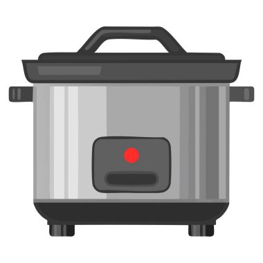 Elektrikli pirinç pişirici vektörü mutfak aletleri tasarımı için mükemmel bir tasarım ev yapımı yemek hazırlama ürünü markalaştırma ve ev elektroniği görselleri