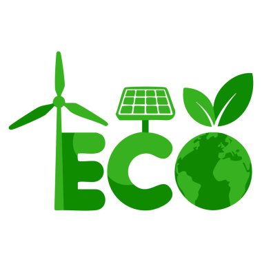 Çevresel farkındalık sürdürülebilirliği ve doğal markalaşma temaları için mükemmel beyaz zemin üzerinde bir ağaç ikonu vektör ilüstrasyonunun yeşil organik yaprağı