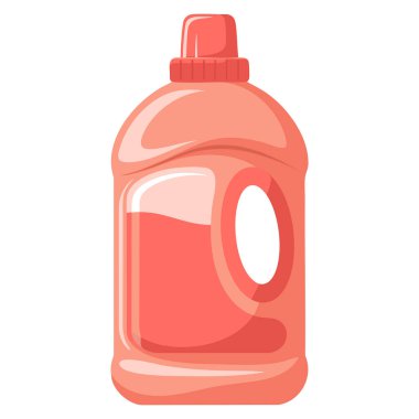 Çamaşır deterjanı temizlik ürünleri beyaz arka planda izole edilmiş. Temizlik için plastik şişe ve ev bakımı kavramlarını gösteriyor.