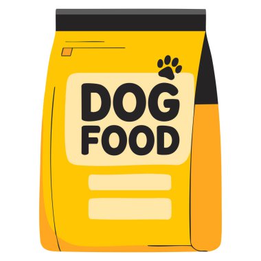 Modern köpek maması ikonu yassı vektör çizimi hayvan kasesi tabağı izole beslenme ve hayvan bakımı kavramını temsil ediyor.