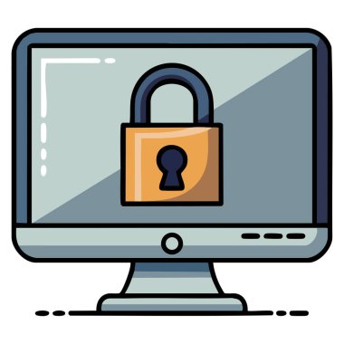 Düz illüstrasyon tarzında çok katmanlı kimlik doğrulama vektörü simgesi, beyaz zemin üzerinde izole edilmiş dijital güvenlik kimliği doğrulaması ve sistem erişim temaları için mükemmel