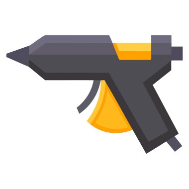 Silikon tabanca düz clipart vektör çizimi mutfak pişirme aracı pişirme ekipmanı aksesuar ve yemek hazırlama teması için uygundur