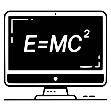 Çevrimiçi öğrenim öğrencisi webinar dijital öğrenme ve öğrenme platformları için uygun İnternet eğitim simgesinin basit vektör illüstrasyonu