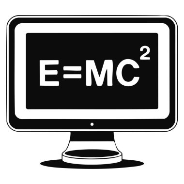 Çevrimiçi öğrenim öğrencisi webinar dijital öğrenme ve uzaktan eğitim temaları için basit illüstrasyon tarzında İnternet eğitiminin vektör simgesi