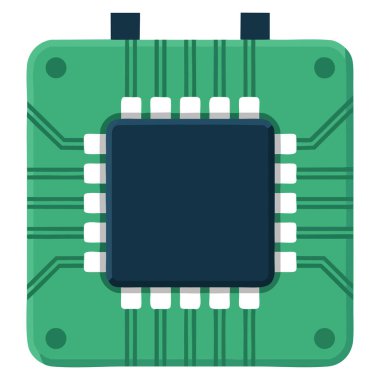 NFC çipinin web tasarımı, dijital ödeme temassız teknoloji ve kablosuz iletişim kavramları için ideal tasarım tarzında vektör simgesi