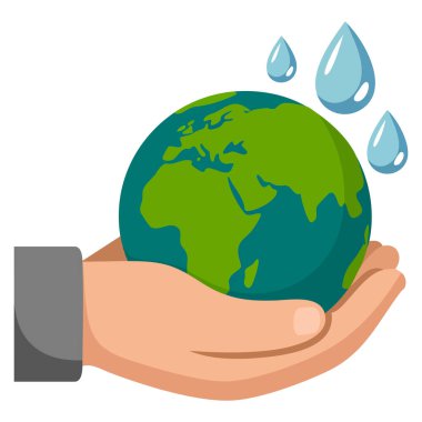 Küresel bakım için vektör illüstrasyon tasarımı uluslararası desteği temsil eden sağlık yardımı koruması ve hayır ve görsel iletişim için sosyal sorumluluk