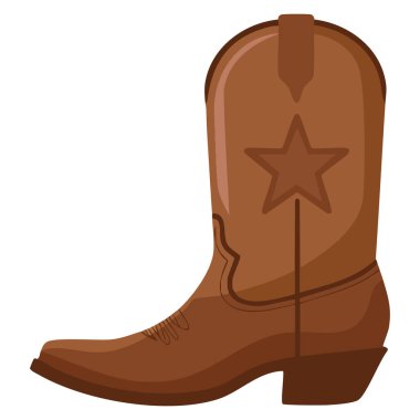 Kovboy çizmelerinin vektör illüstrasyonu batı tarzı moda ülke kültürü ayakkabıları ve klasik temalı grafikler için idealdir