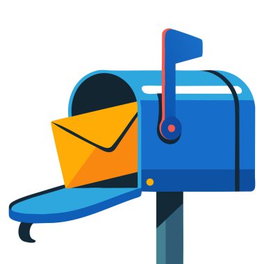 Posta kutusunun vektör illüstrasyonu posta iletimi kavramları için ideal konut hizmetleri dış tasarımı ve ileti temalı tasarımlar