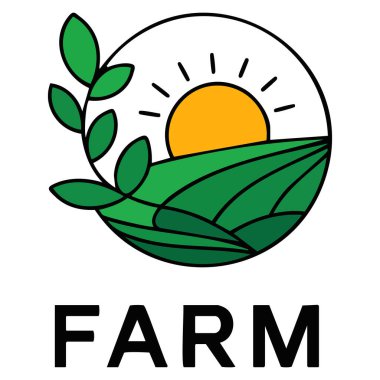 Tarımcılık işi için ideal tarım markaları için vektör logosu tasarımı organik tarım ürünleri kırsal üretim ve eko yaşam tarzı temalı tasarımlar