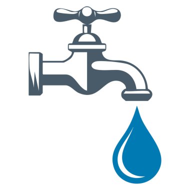 Su ikonu tasarımı için vektör logo şablonu tesisat su hizmetlerinin sürdürülebilirliği ve altyapı markalaştırma projeleri için ideal