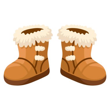 Kışlık çizme vektörü, soğuk sezon ayakkabıları moda tasarımı perakende satış promosyonu açık hava giyim konseptleri ve kış giyimi temalı yaratıcı projeler için izole edilmiş.