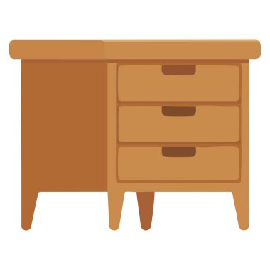 Mobilya depolama için ahşap gardırop illüstrasyon konsepti yatak odası iç dekorasyon için mükemmel ev dekorasyonu ve modern ev mobilyası temalı grafikler için