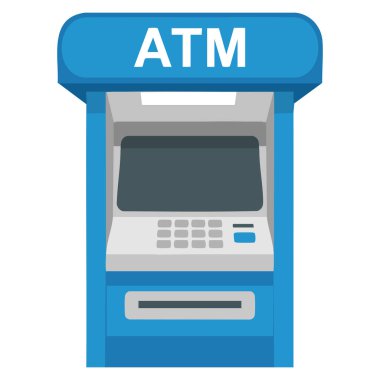 Bankacılık finans hizmeti arayüzü para çekme ve elektronik ödeme temalı tasarımlar için uygun otomatik vezne makinesi kavramı