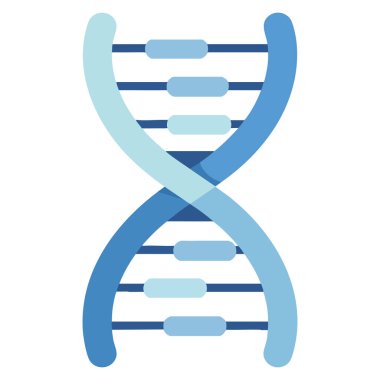 Genetik biyoloji hayat kodunu bilimsel araştırma ve tıp eğitimi temalarını temsil eden DNA çift sarmal düz tasarım vektör çizimi