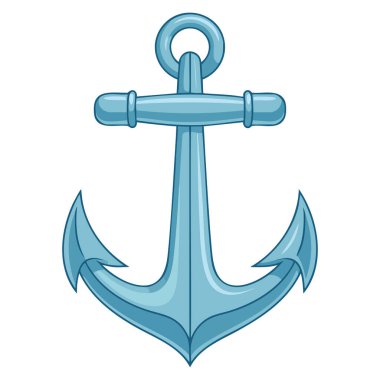 Gemi çapa deniz elemanı vektör illüstrasyonu, deniz seyrüsefer okyanusu denizcilik ve kıyı temaları için uygun tasarımı izole etti