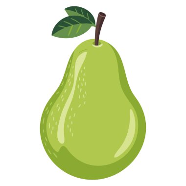 Sağlıklı marka organik ürün logosu veya minimal iş kimliği konsepti için basit profesyonel armut meyve vektör tasarımı şablonu ideal