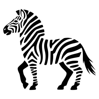 Vektör illüstrasyon zebra vahşi hayvan logosu tasarımı safari parkı için mükemmel yaban hayatı sembolü doğa rozeti ve güçlü hayvan kimliği.