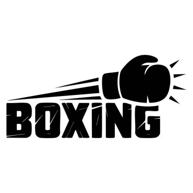 Boks için vector vintage logosu eldiven retro amblem tasarım elementi spor kulübü posterleri ya da dövüş şampiyonası temalı sanat eserleri için mükemmel.