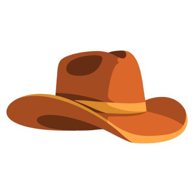Klasik batı kovboy şapkası çizimi. Country temalı rodeo modası ve klasik batı kıyafet projeleri için ideal.