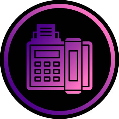 Bir hesap makinesi simgesinin vektör illüstrasyonu