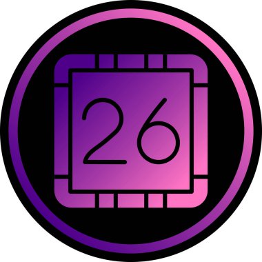 24 saat dijital tablet vektör simgesi, basit tasarım