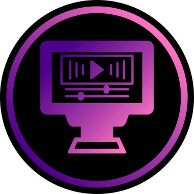 Bilgisayar. Web simgesi basit illüstrasyon