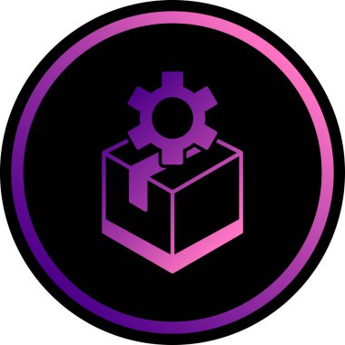 Kutu. Web simgesi basit illüstrasyon