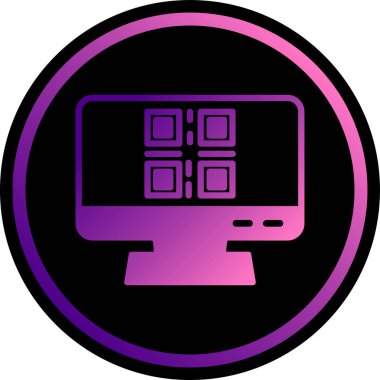 Modern bilgisayar simgesinin vektör illüstrasyonu