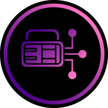 Basit vektör simgesi, Evrak Çantası illüstrasyonu