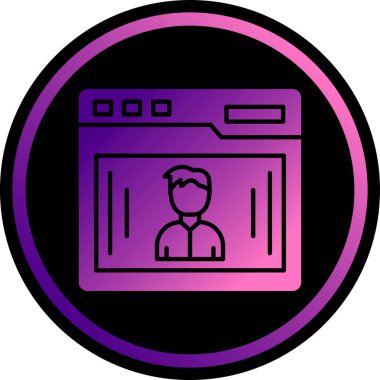 tarayıcı simgesi, vektör illüstrasyonu