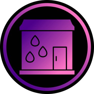 Duş simgesi, basit vektör illüstrasyonu