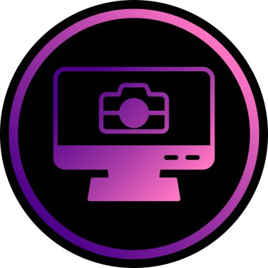 kamera simgesi vektör illüstrasyonu