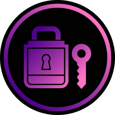 Kilit. Web simgesi basit illüstrasyon