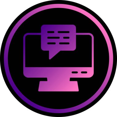 Konuş. Web simgesi basit illüstrasyon