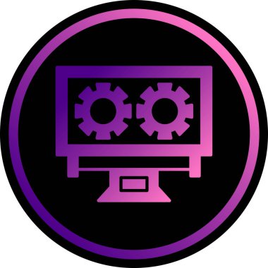 Modern bir bilgisayar simgesinin vektör çizimi