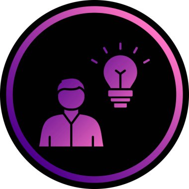 Fikir simgesi vektör illüstrasyonu