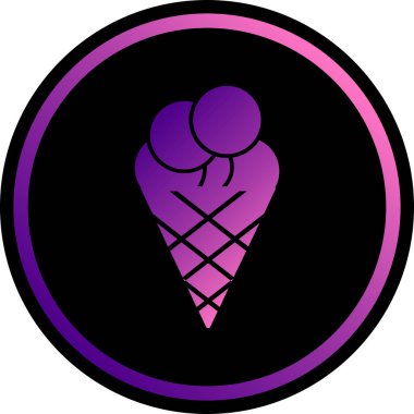 Dondurma koni simgesi, basit tarzı