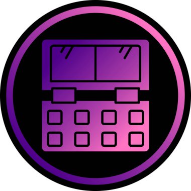 Hesap makinesi. Web simgesi vektör illüstrasyonu