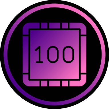 1 0 0 percent coin icon in trendy style isolated background