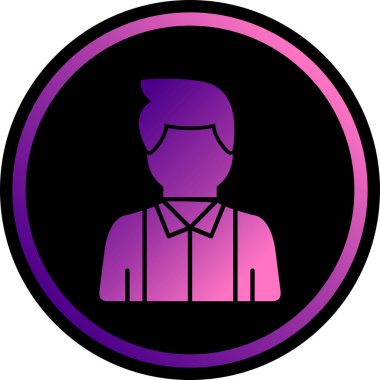 vector illustration of a female employee