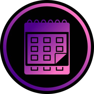 Takvim simgesi vektör illüstrasyonu