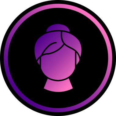 kadın avatar vektör simgesi