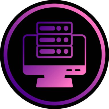 Bilgisayar. Web simgesi basit illüstrasyon