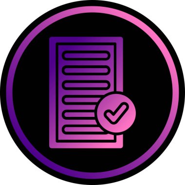 onaylandı. Web simgesi basit illüstrasyon