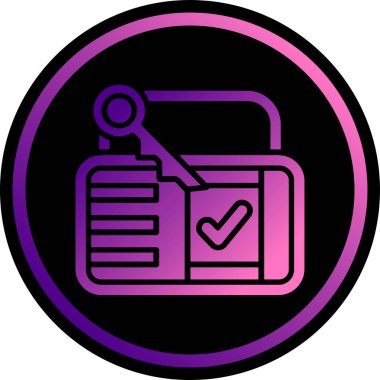 checklist vector icon in circle