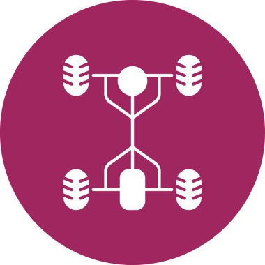 Modern b 'nin vektör illüstrasyonu bilimin ikonundan yoksun