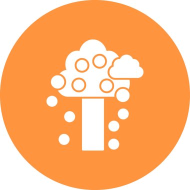 vektör ağacı simgesi, basit illüstrasyon