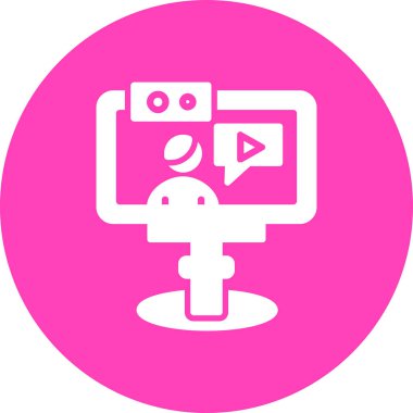 video kamera ikonu vektör illüstrasyonu