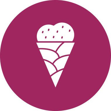 Krema. Web simgesi basit illüstrasyon